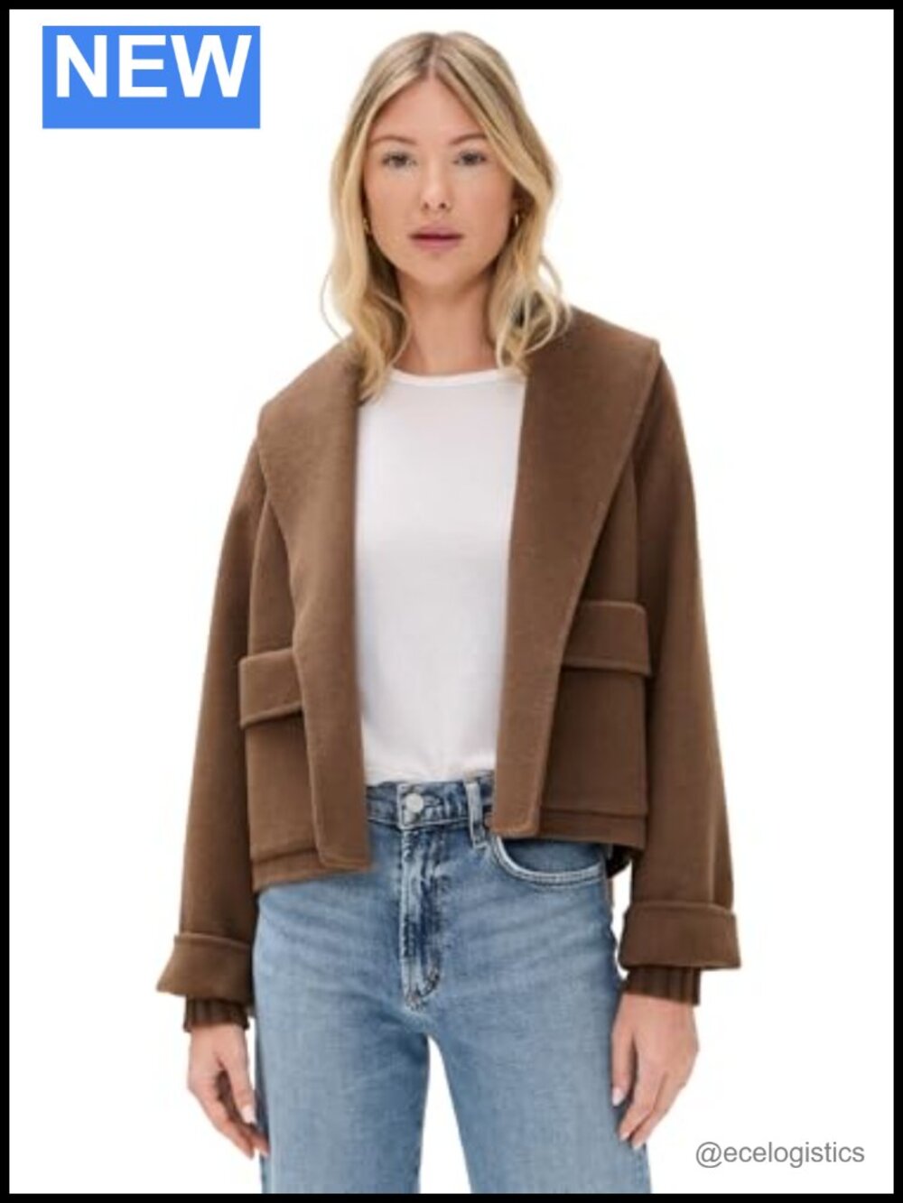 Splendid Crop Icon Coat Wool Blend Felt Trench